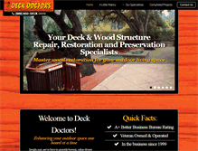 Tablet Screenshot of deckdoctors.net